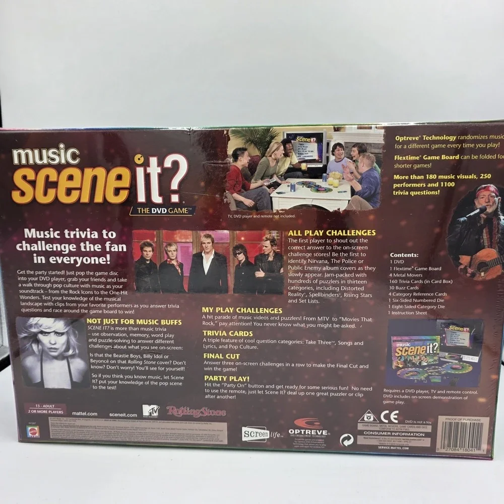 Music Scene It The DVD Game‎ The Premiere Music Trivia Board Game NEW SEALED